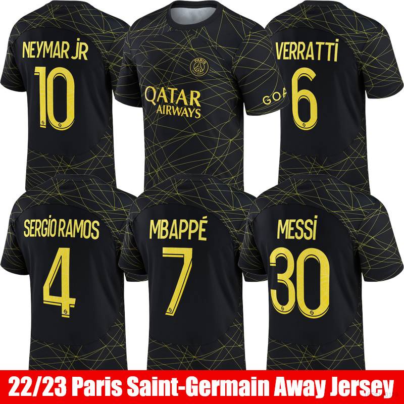 Paris Saint-Germain Away Stadium Shirt 2022-23 with Sergio Ramos 4 Printing