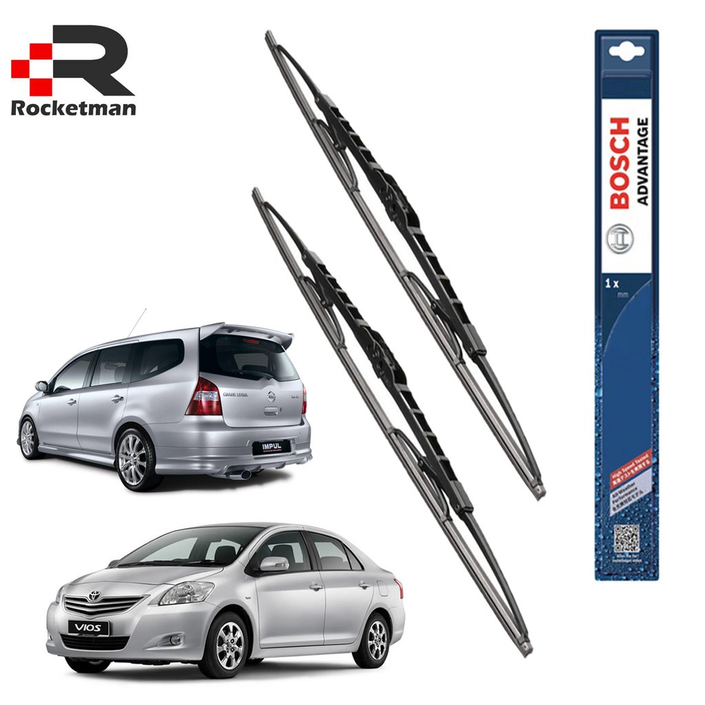 BOSCH VIOS 2007-2012 GRAND LIVINA ADVANTAGE WIPER BLADE (14''+24 ...