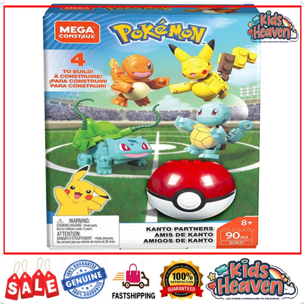 Mega Construx Pokemon Kanto Partners (100.0% Original) | Shopee Malaysia