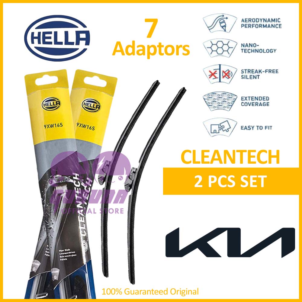 ORIGINAL Hella Cleantech Multi Adapter Wiper Blades Set for Kia/Naza