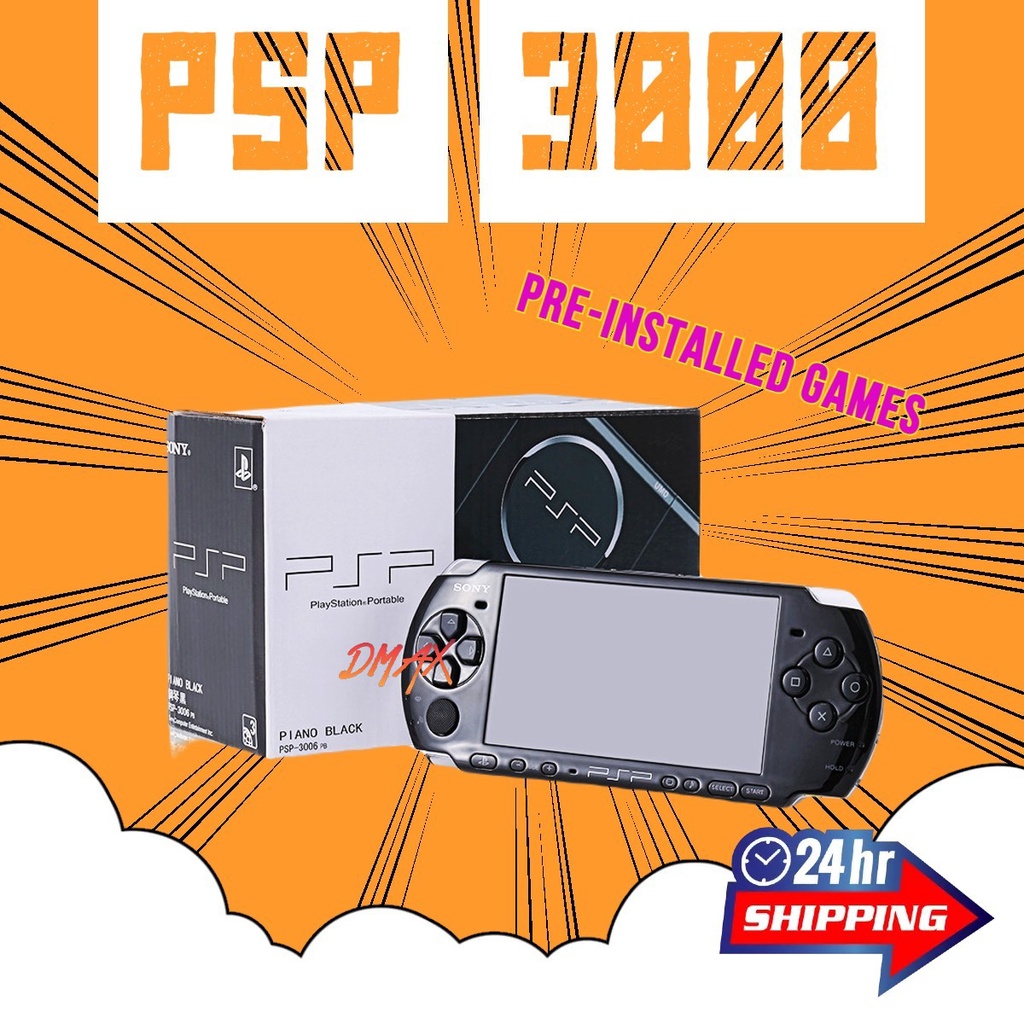 Sony PSP 3000 Preinstalled 800 Games + Charger + Screen Protector