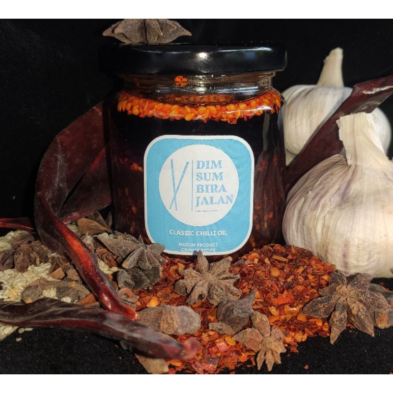 Halal Classic Chili Oil Extra Hot by Dimsum Bira Jalan (Canola oil with