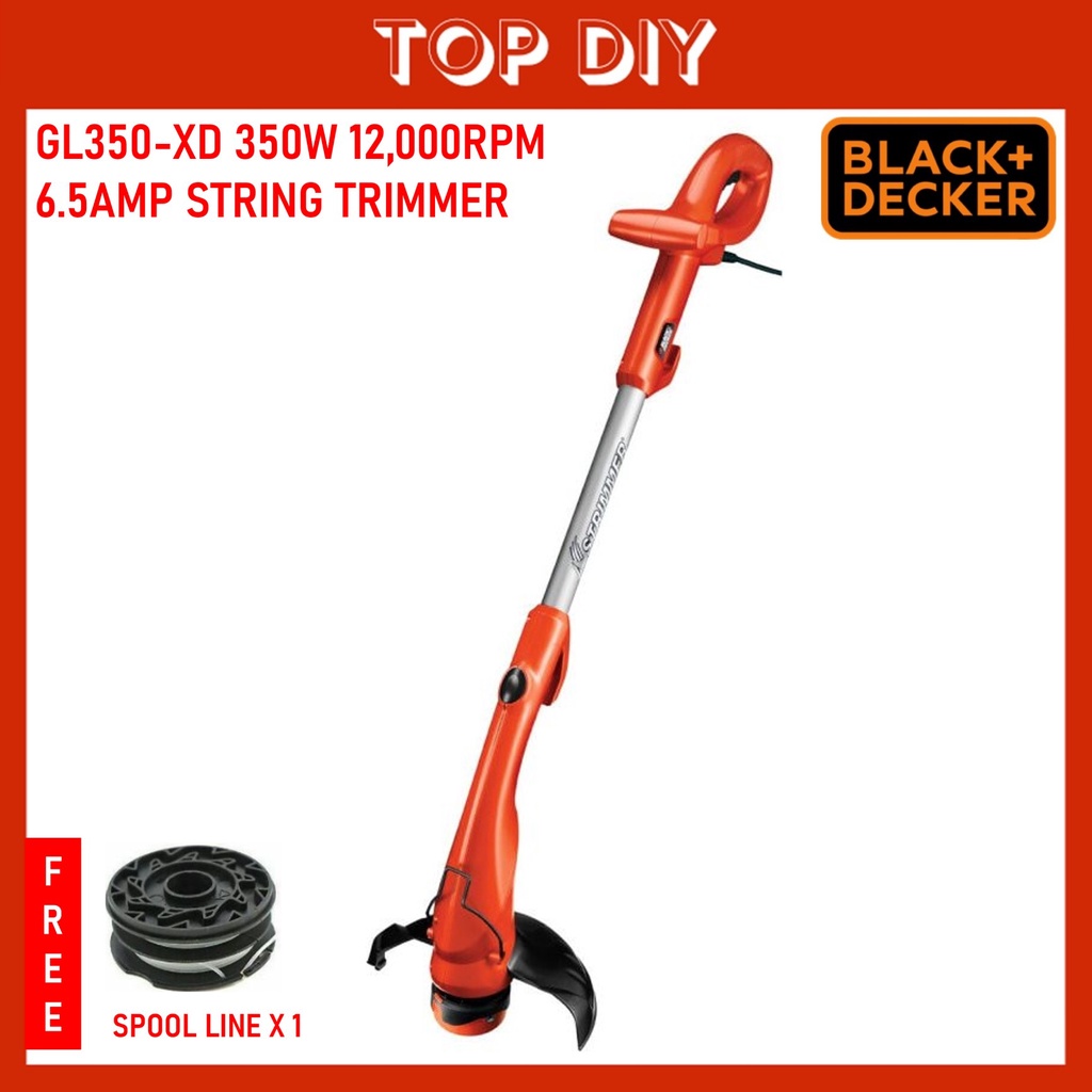 BLACK & DECKER GL350XD 350W 12,000RPM 6.5AMP STRING TRIMMER Shopee
