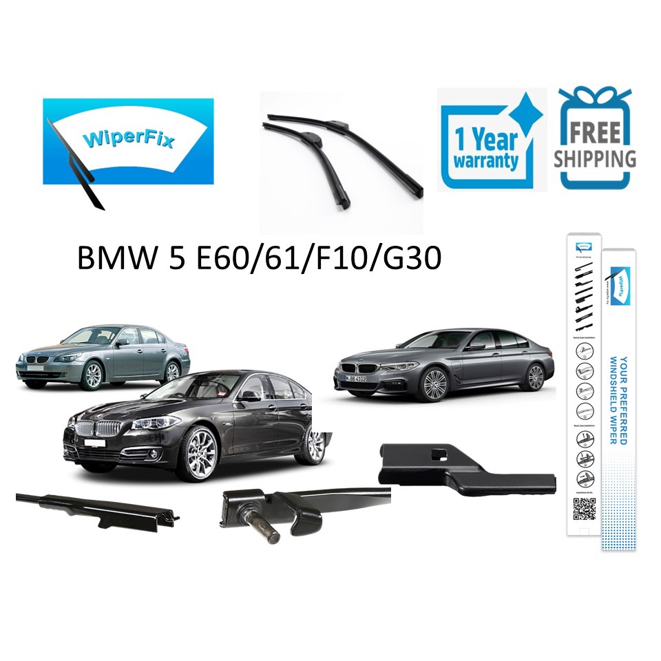 [WiperFix] BMW 5 Wiper, (E60,61, F10 , G30) 2003-2010-2018-2022 ...