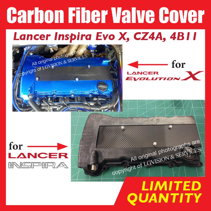 Carbon Fiber Valve Cover Plate for Mitsubishi Lancer Inspira Evo X, Evo ...