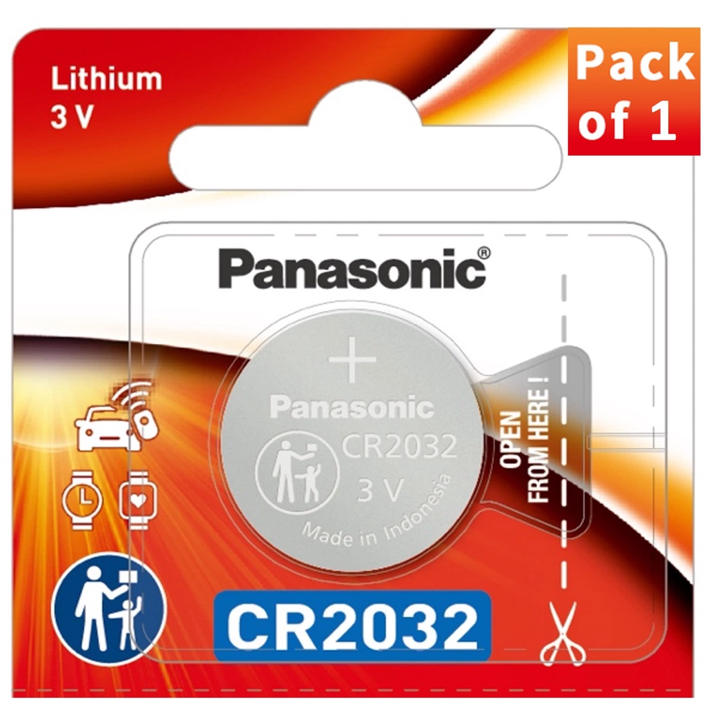 CR2032 Genuine Panasonic Lithium Battery 3V (CR-2032/5BE) | Shopee Malaysia