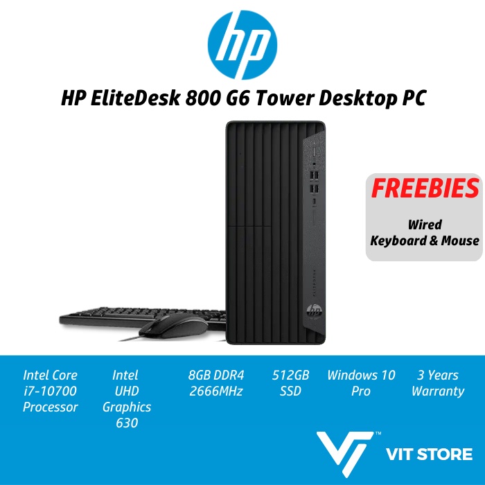 Hp Elitedesk 800 G6 Tower Desktop Pc Intel Core I7 10700 8gb 512gb