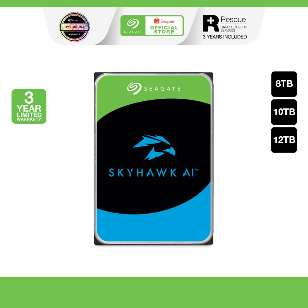 Seagate SkyHawk AI 16TB/ 12TB / 10TB / 8TB Surveillance NVR