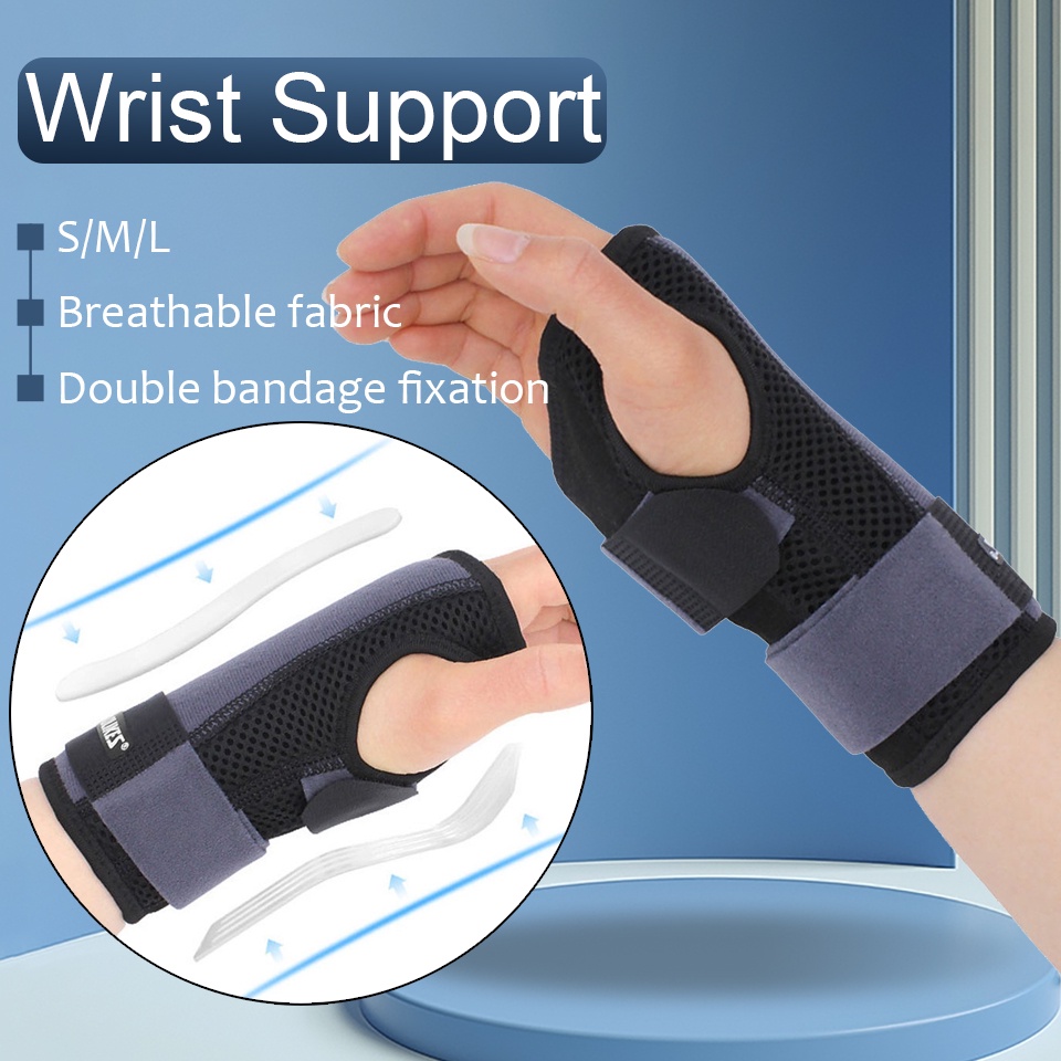 AOLIKES 1Pcs Adjustable Wrist Fitted Stabilizer Splint Carpal Tunnel Hand Support Wrap Wrist