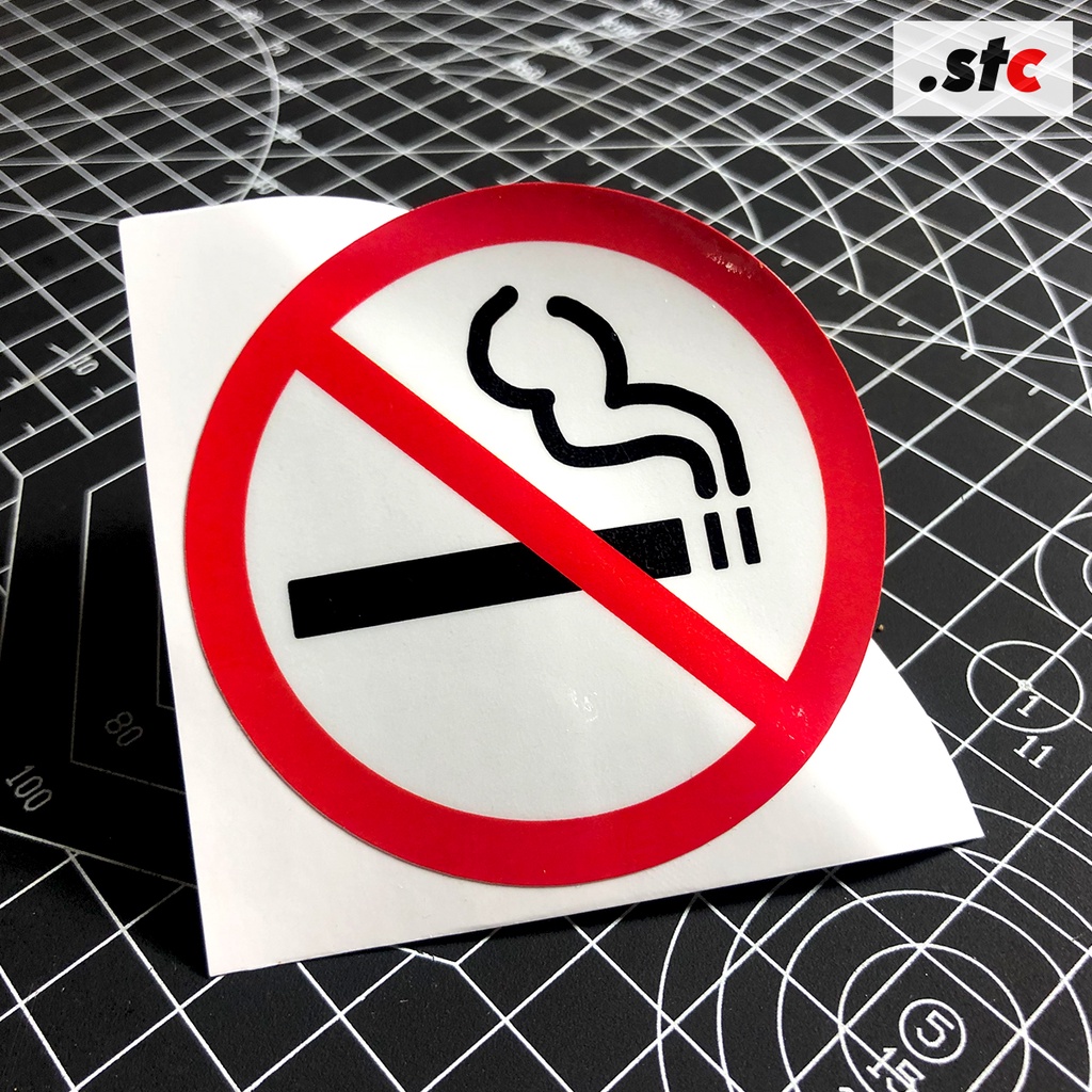 (Contains 10) no smoking no smoking Glossy Prohibition Stickers ...