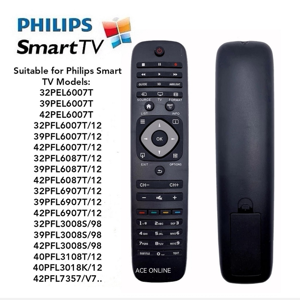 ALLIMITY 242254990477 Télécommande remplacée pour Philips 3D Ambilight TV YKF314-001