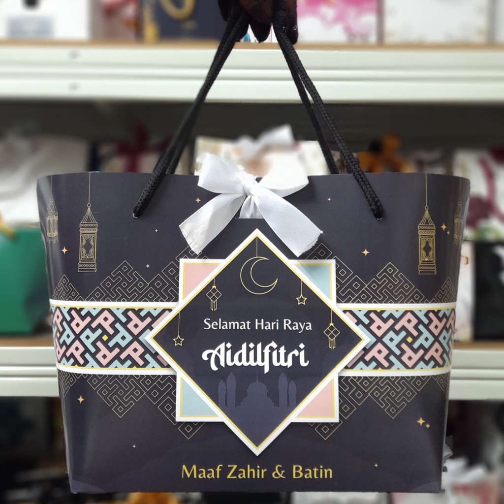 [HOTSALE] 1 PCS HARI RAYA Handbag Ribbon RAYA Doorgift Murah, Printed ...