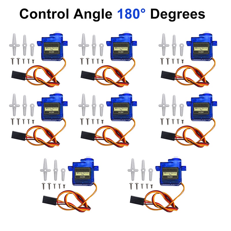 10 Pezzi SG90 9g Mini Micro Servo Per Robot RC Elicottero Aereo - Foto 2
