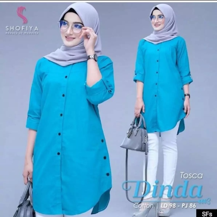 Dinda Tunic M L XL CRINKLE AIR FLOW Shopee Malaysia
