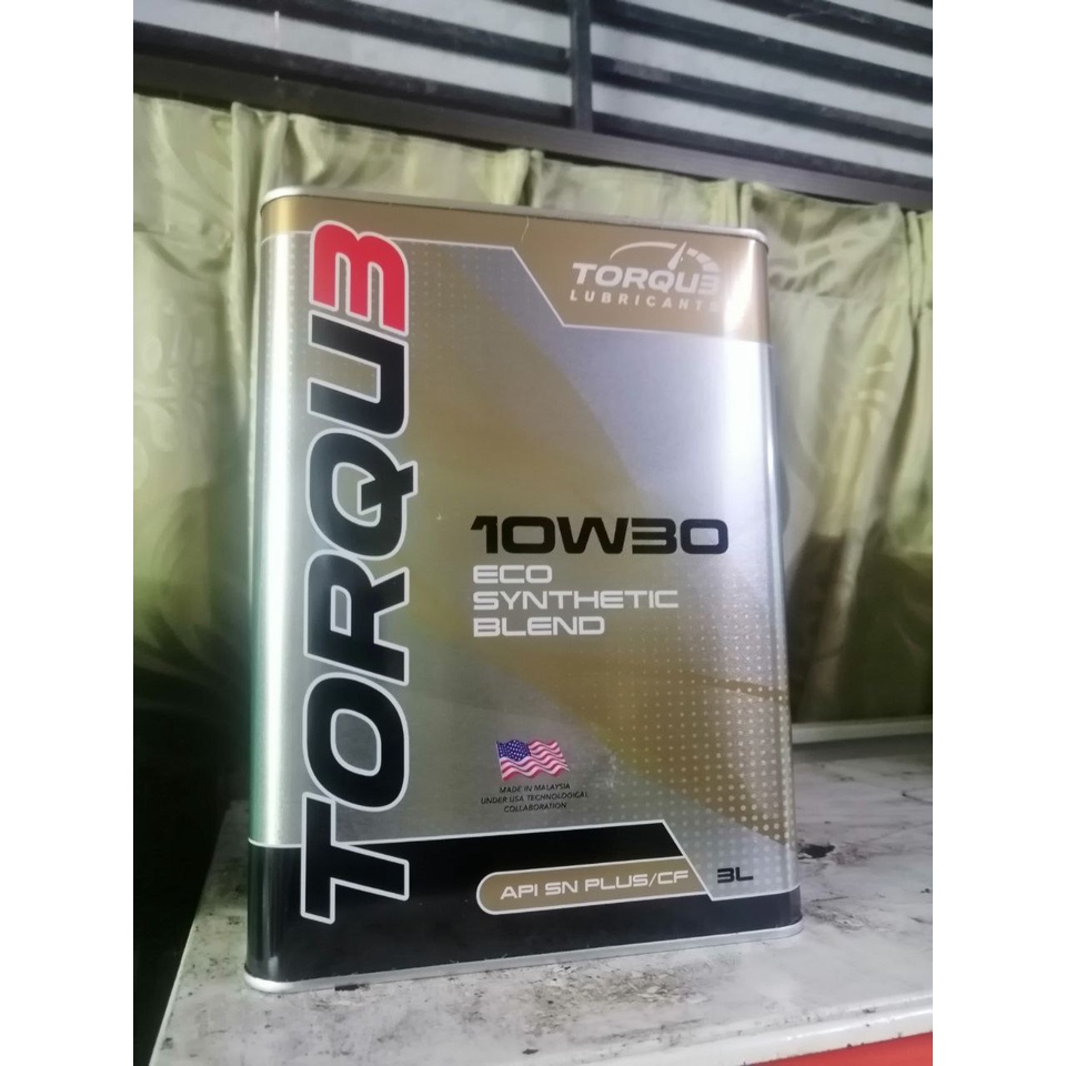 MINYAK ENJIN KERETA TORQU3 LUBRICANTS 10W30 SN/CF PREMIUM ECO SYNTHETIC ...