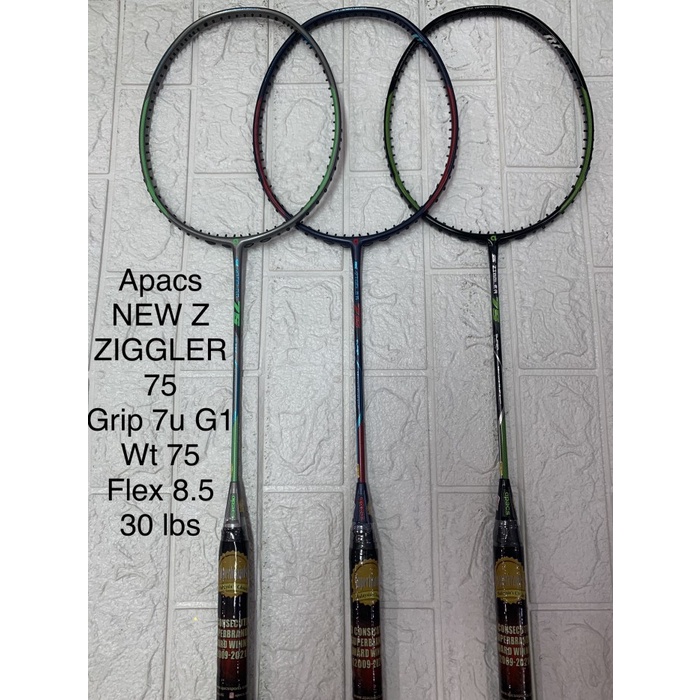 Apacs Z ZIGGLER 75 grip 7U G1 Badminton Racket original Shopee Malaysia