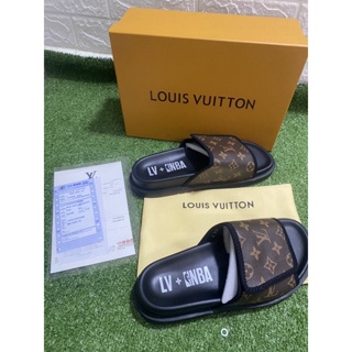 kasut lelaki Original Quality 2021 New Louis Vuitton LV Slides slipper men  sandal selipar slipper men