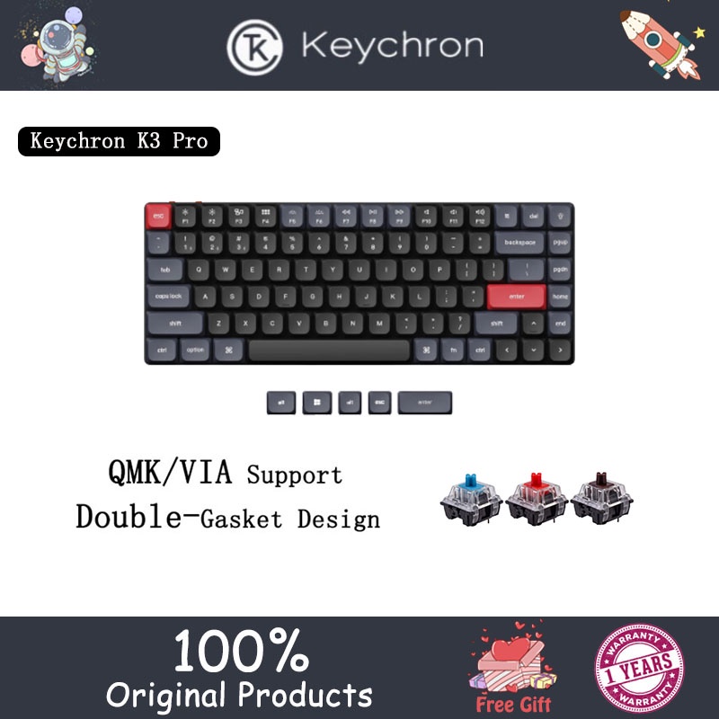 Keychron K3 Pro wireless customized 75% ultra-thin mechanical keyboard ...