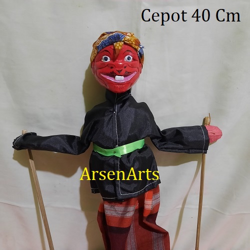Cepot Wooden Golek Wayang Size. 40 Cm Moving Mouth Open Close Head Can ...