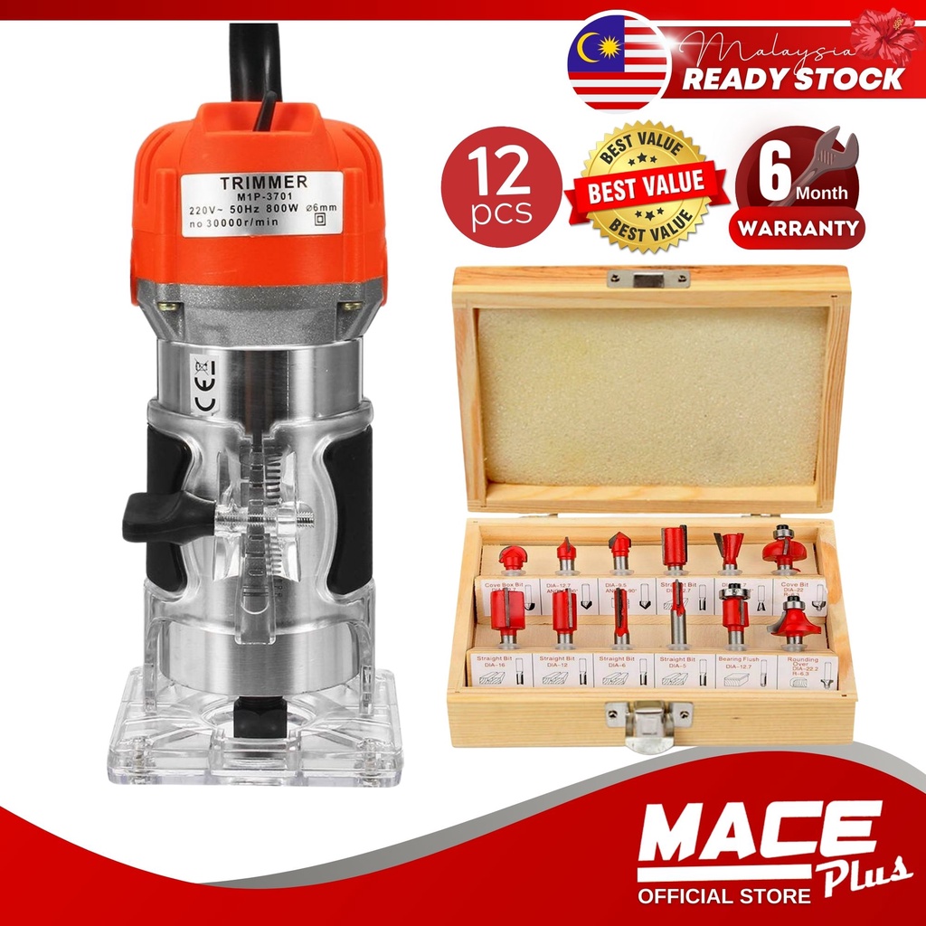 MACE M1P3701 Electric Wood Trimmer Machine Hand Trimmer Wood Trimer