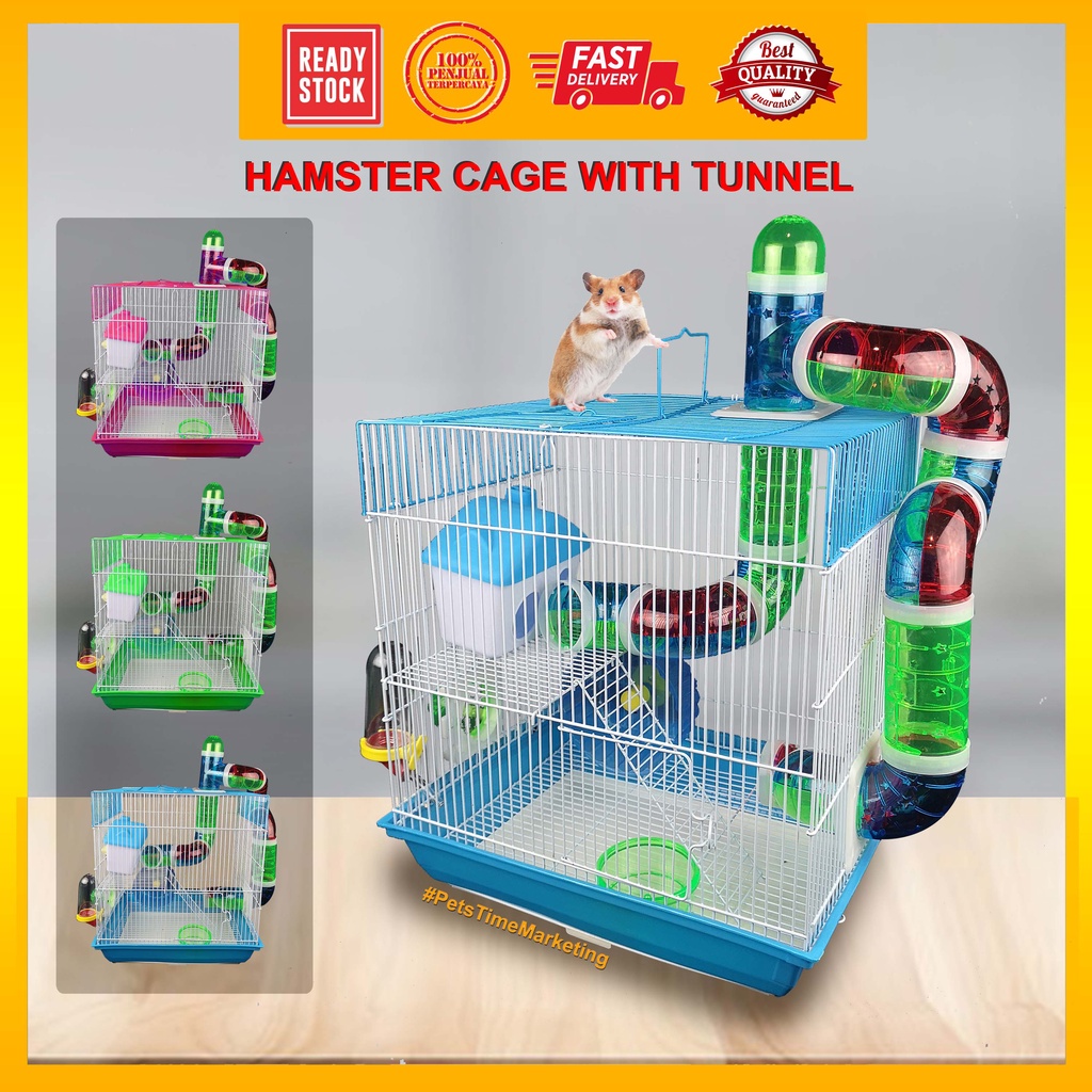 Tunnel hamster clearance cage