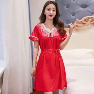 Sexy sleep dress satin sleepwear silk nightgown women nightdress sexy  lingeri###