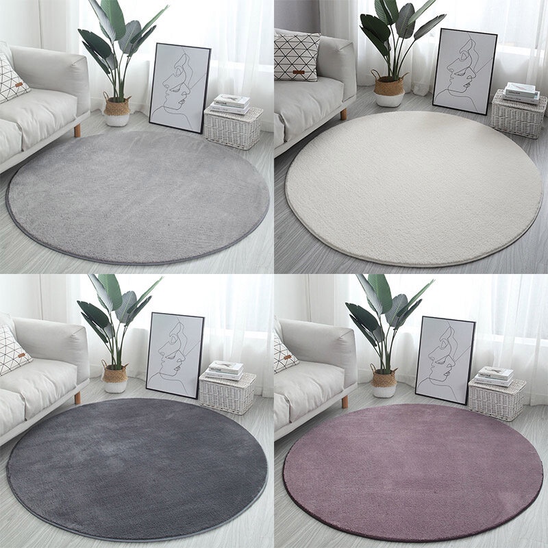 80 100 120CM Fluffy Carpet Round Floor Mat Tatami Rugs Sofa Ikea