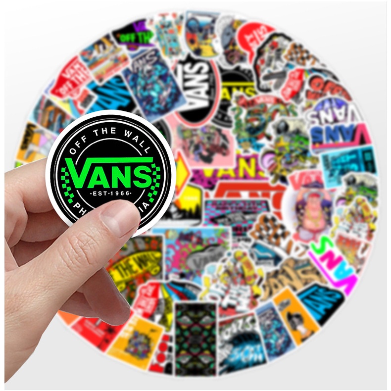 VANS 50 pcs DIY Waterproof Non Repeating Stickers Pack [A] | Shopee ...
