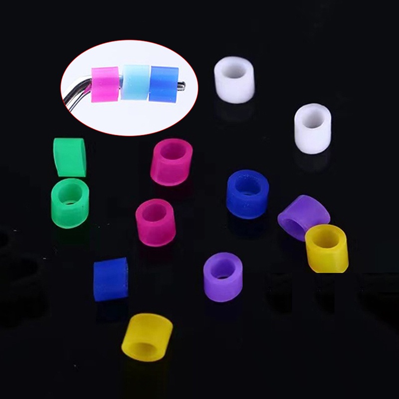 100Pcs/box MultiColor Circle Silicone Dental Instrument Color Code