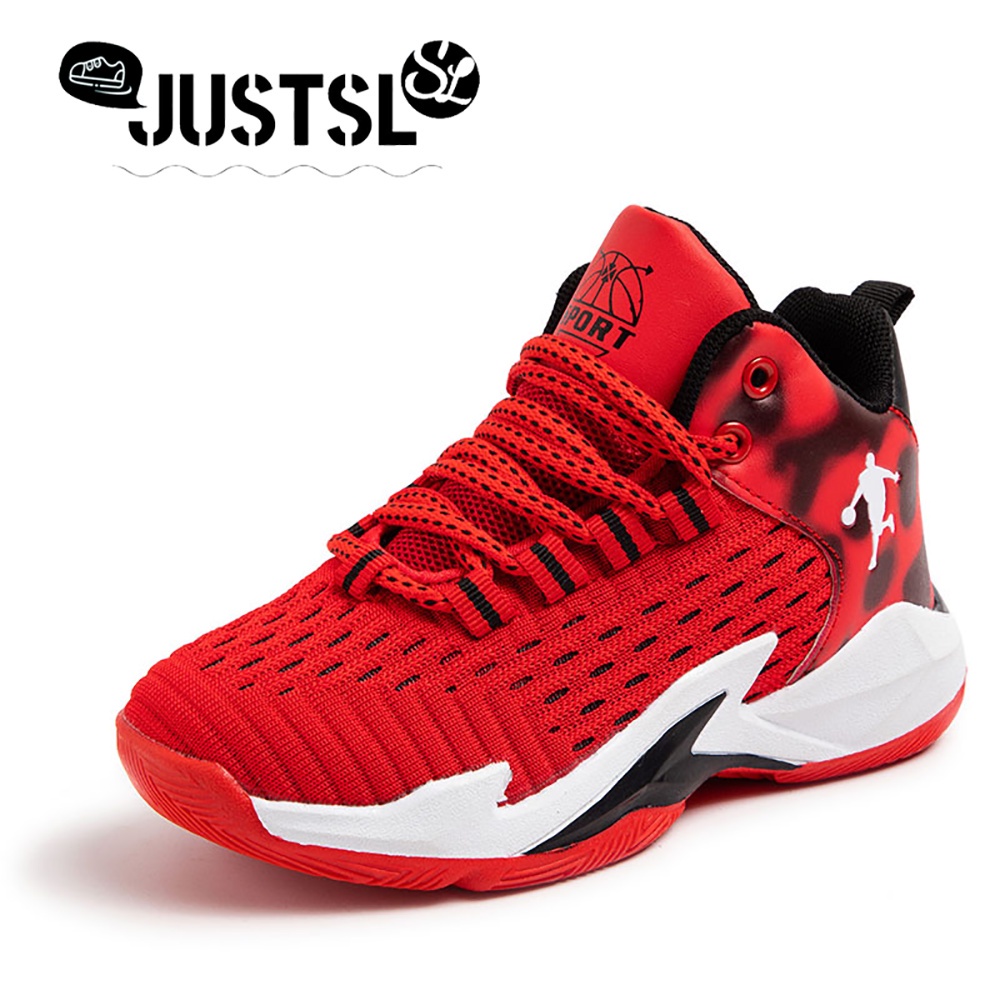 JUSTSL 2023 spring summer children's basketball shoes high top boys