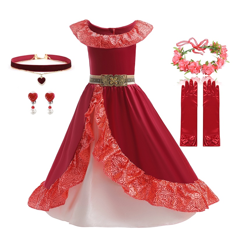 strapless open back dress Elena Red Satin Midi Dress main image 1