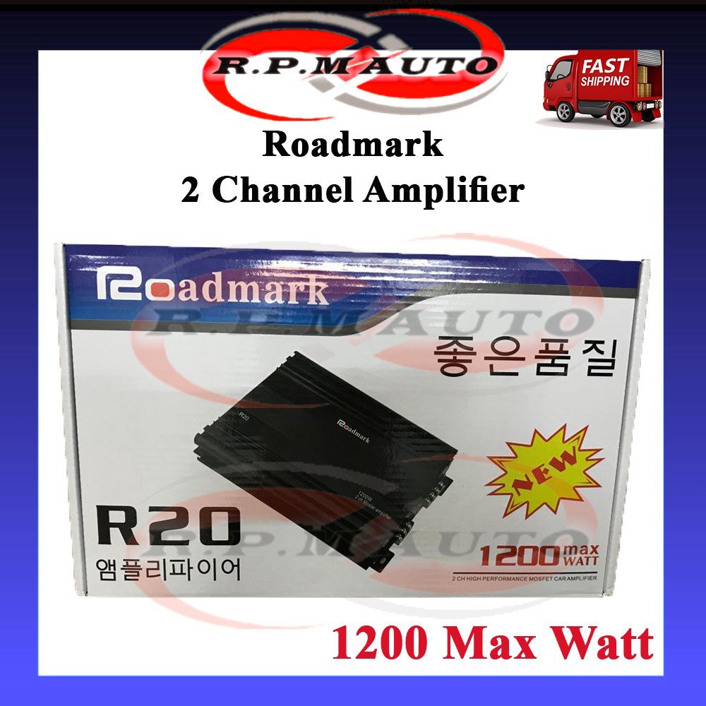 Original Roadmark 1600Watt Power AMP 4 Channel Amp Amplifier R4