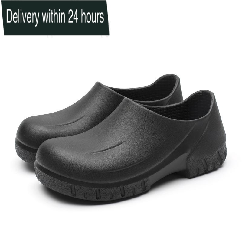 Ready Unisex Men Ladies Round Toes Slip On Kitchen Safety Shoes Waterproof Cook Boots Chef shoes BLACL DNXL Shopee Malaysia