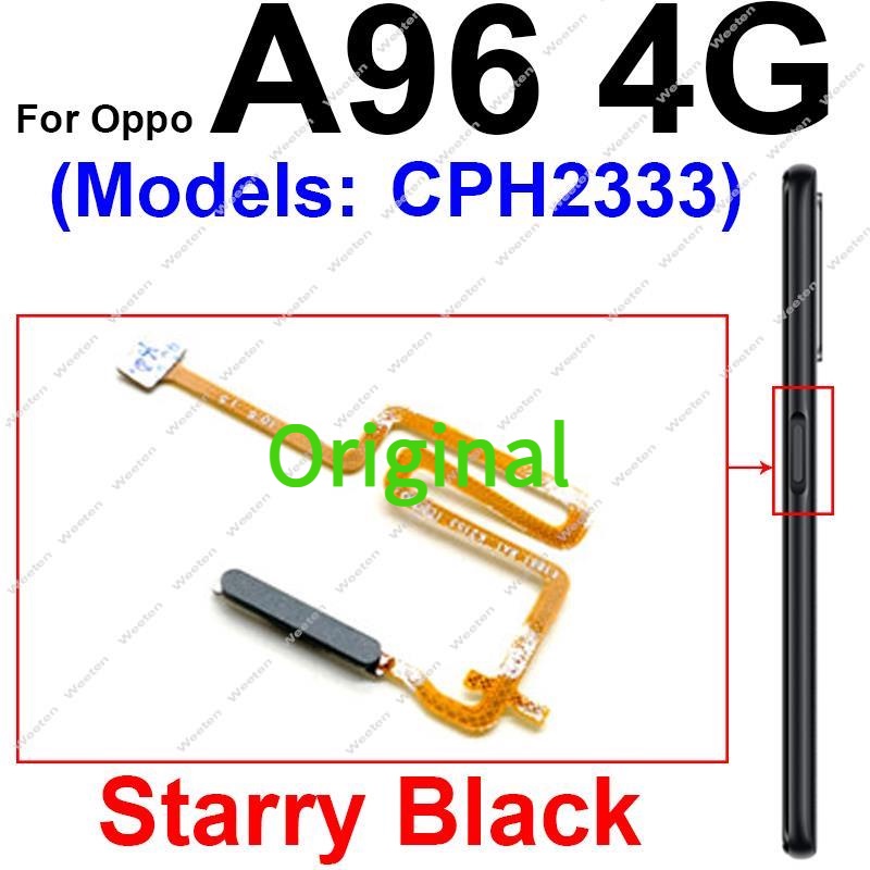 Fingerprint Sensor Flex Cable For OPPO A92 A92S A96 4G On OFF Power ...