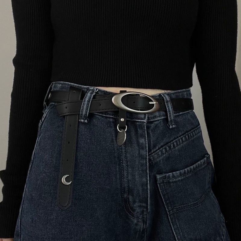 Moon Belt Women's Korean Fashion Jeans Belt Waist Belt | Shopee Malaysia