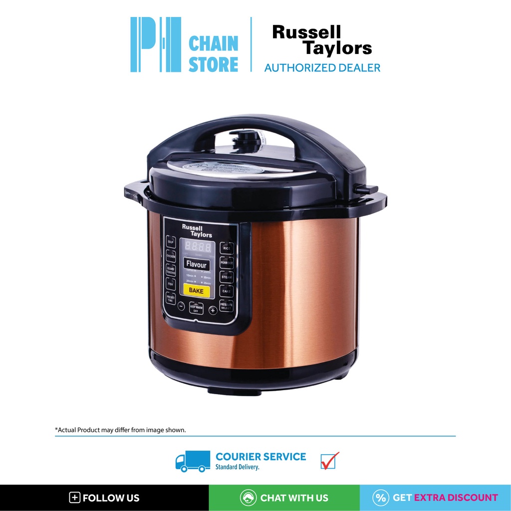 RUSSELL TAYLORS PC12 12L 6.0L ELECTRIC PRESSURE COOKER (NONSTICK POT