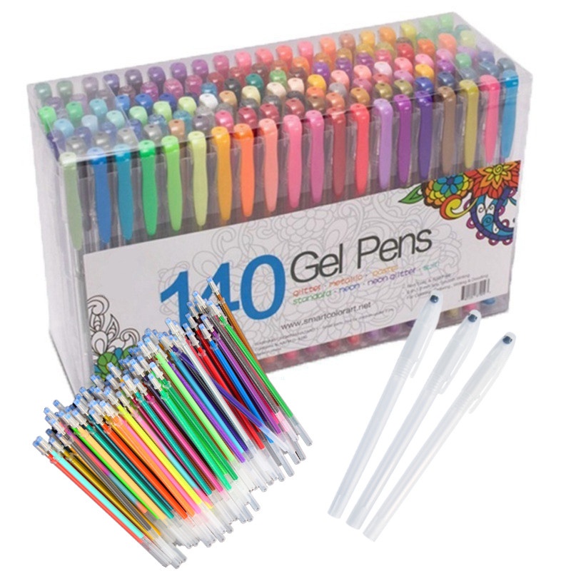 48 Colors/Set Flash Ballpint Gel Pen Highlight Refill Color Full