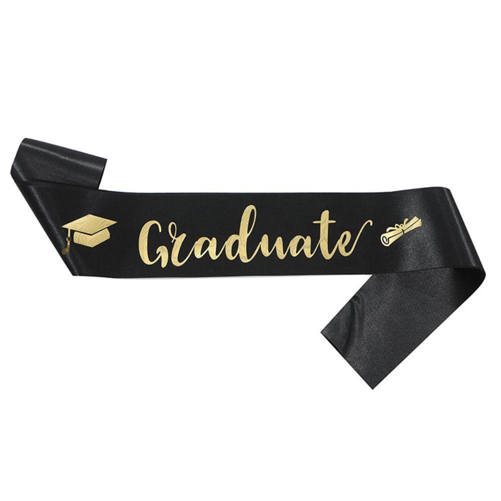 BLISS Graduated Satin Sashes Grad Shoulder Belts Women Graduation Belts