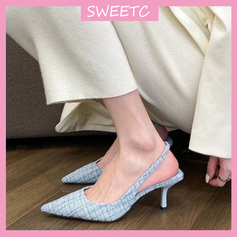 SWEETC Kasut raya perempuan Raya Heels 2024 kasut tinggi Women's ...