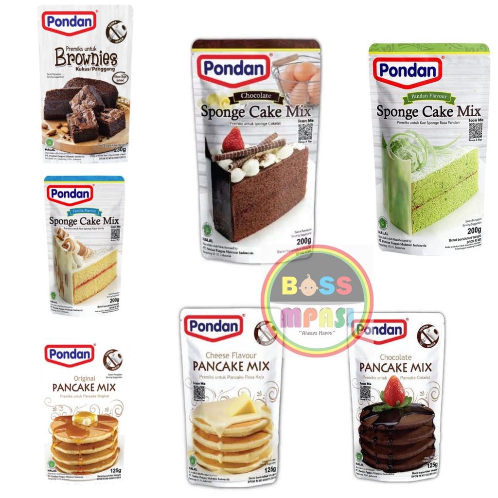Pondan Sponge Cake Mix Pancake Mix Baked Steamed Brownies Whip