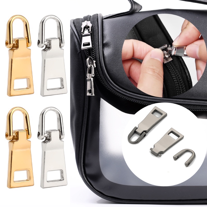 1Pc DIY Detachable Metal Zipper Pullers Sliders Head Zippers