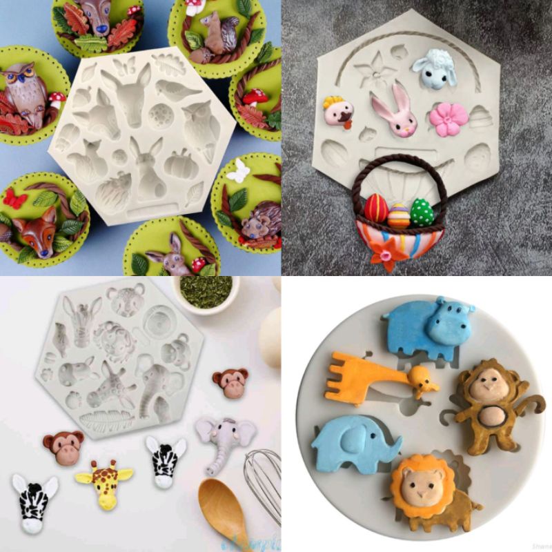 3D Forest Animal Mould Silicone Molds DIY Cake Decorative Tools