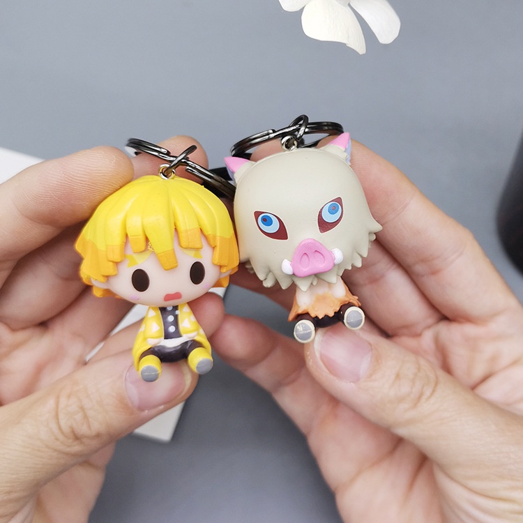 Demon Slayer Mini Keychain Nezuko Tanjiro Zenitsu Inosuke Kimetsu No ...