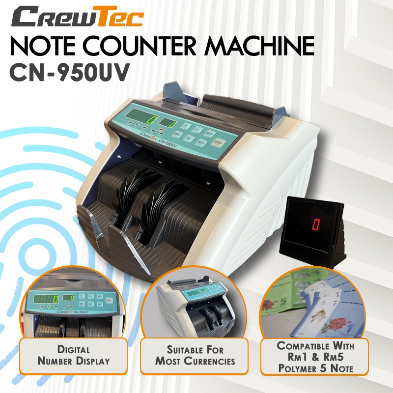 CrewTec CN-950UV Note Counter Money Cash Counter Machine | CrewTec CN ...