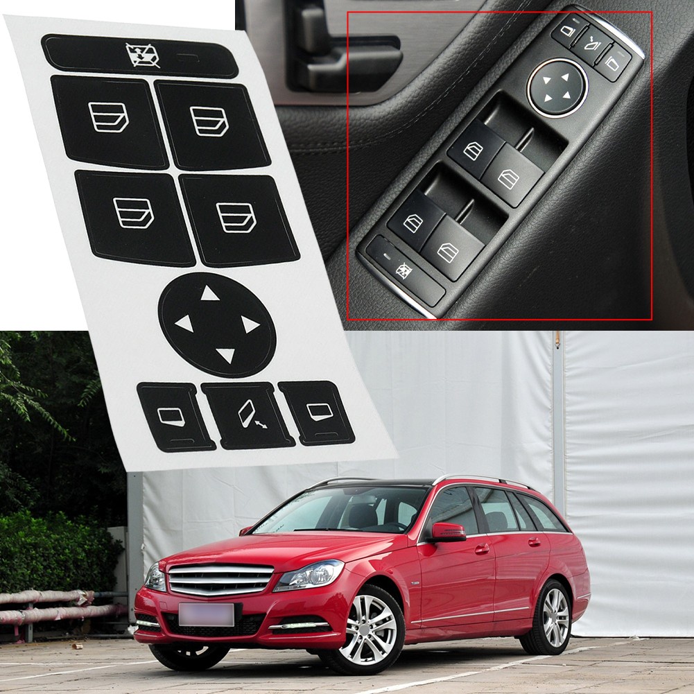 Switch Knob Repair Sticker For Mercedes-Benz W204 C300 1xsticker button ...