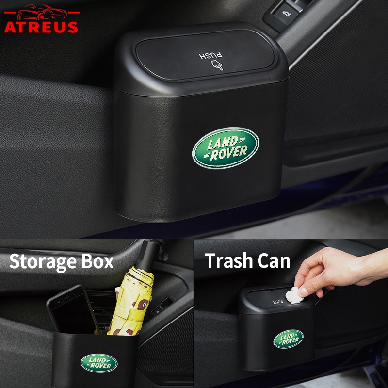 Land Rover Car Trash Can Hanging Flip Lid Dustbin Pressing Type Storage ...