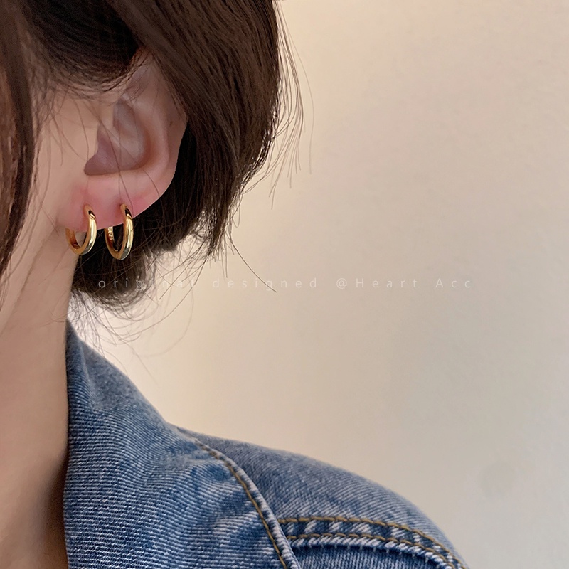 Ifme Fashion Gold Silver Square Hoop Earring Set Pearl Heart Retro Earrings for Women Jewelry Accessories Shopee Malaysia