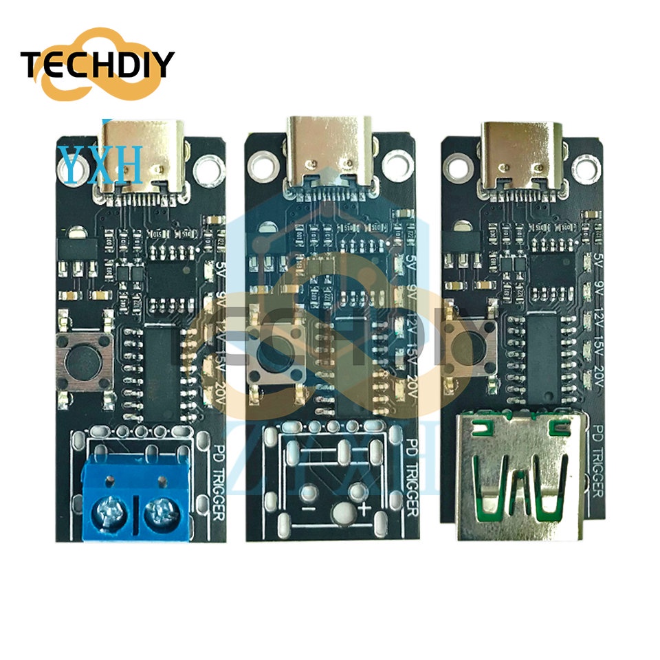 Type-C QC PD Decoy Trigger Board 100W 5A 5V 9V 12V 15V 20V Automatic ...