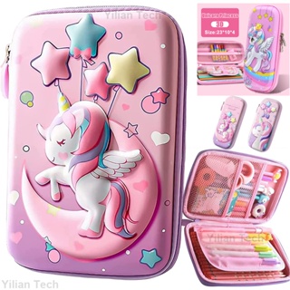 Eva Unicorn Cool Pencil Case For Teen, Girls And Boys With Mesh