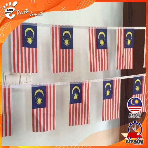 Hanging Malaysia Flag Bunting Flag Flagline Bendera Malaysia 14x28cm (1 ...